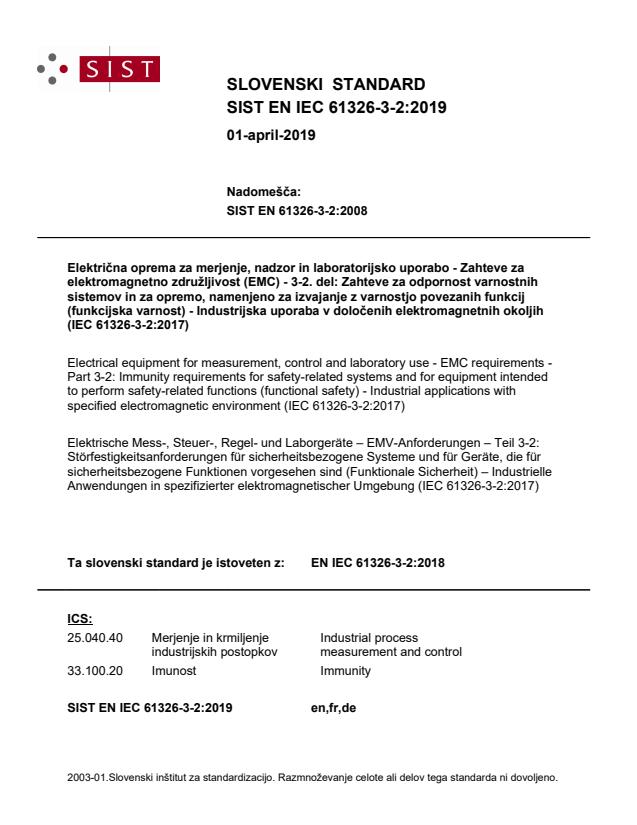 EN IEC 61326-3-2:2019 - BARVE