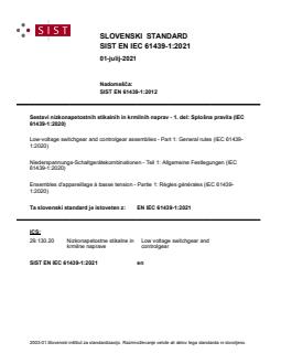 SIST EN IEC 61439-1:2021 - Page 1 preview