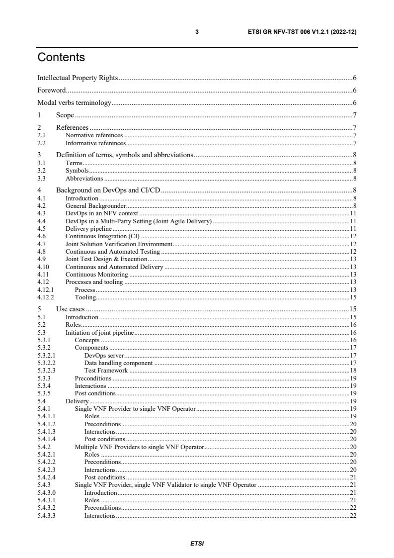 ETSI GR NFV-TST 006 V1.2.1 (2022-12) - Network Functions Virtualisation (NFV); Testing; Report on CICD and DevOps