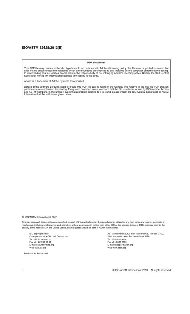 ISO/ASTM 52628:2013 ISO/ASTM 52628:2013 - Standard practice for dosimetry in radiation processing - Page 2 preview
