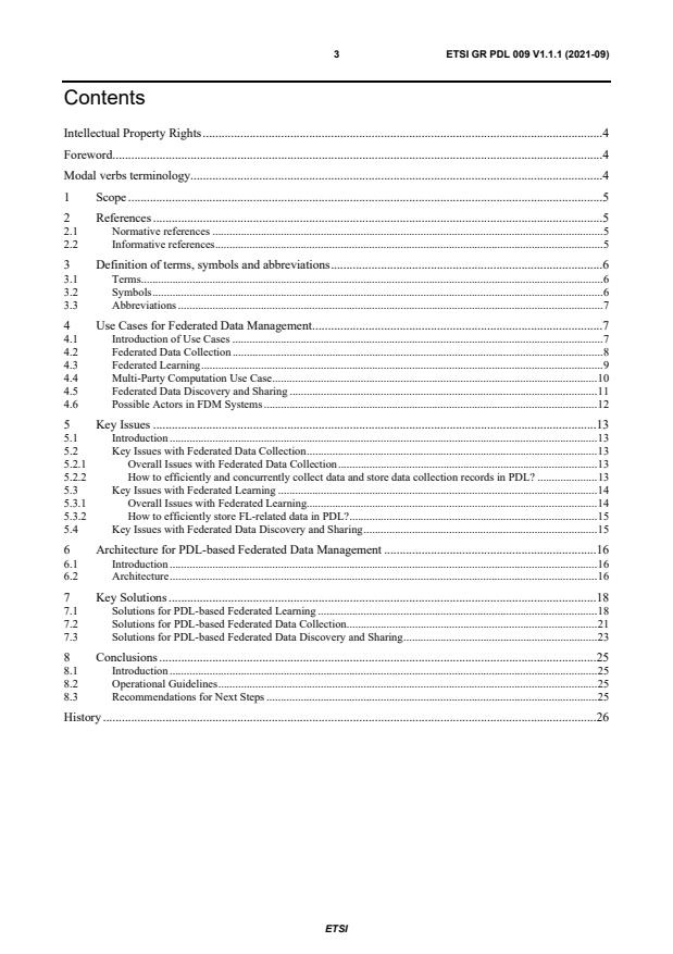 ETSI GR PDL 009 V1.1.1 (2021-09) - Permissioned Distributed Ledger (PDL); Federated Data Management