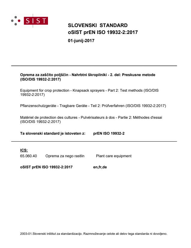 prEN ISO 19932-2:2017 - BARVE