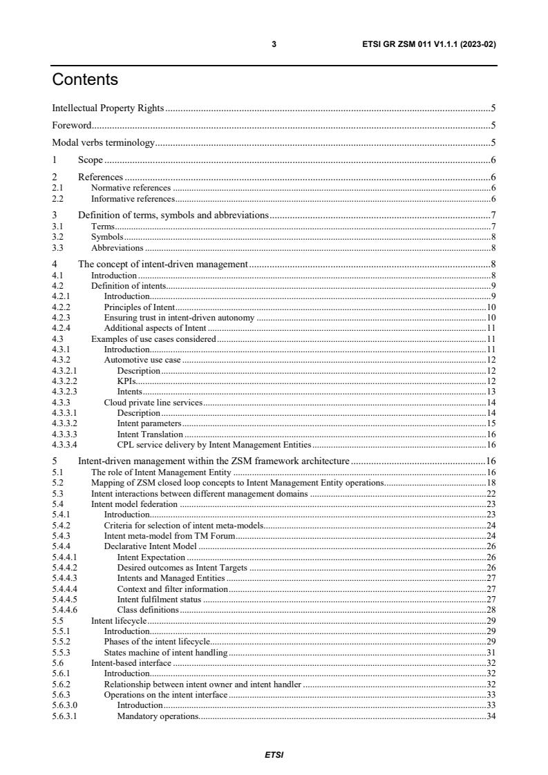 ETSI GR ZSM 011 V1.1.1 (2023-02) - Zero-touch network and Service Management (ZSM); Intent-driven autonomous networks; Generic aspects