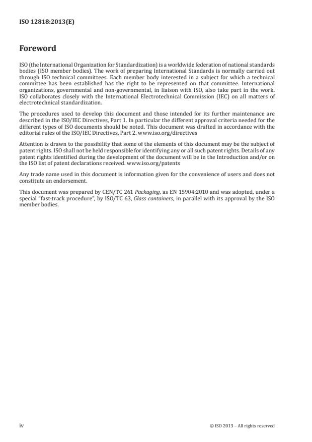 ISO 12818:2013 ISO 12818:2013 - Glass packaging -- Standard tolerances for flaconnage - Page 4 preview