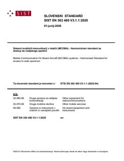 SIST EN 302 480 V3.1.1:2025 SIST EN 302 480 V3.1.1:2025 - BARVE - Page 1 preview