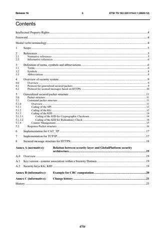 ETSI TS 102 225 V16.0.1 (2020-12) - Smart Cards; Secured packet structure for UICC based applications (Release 16)