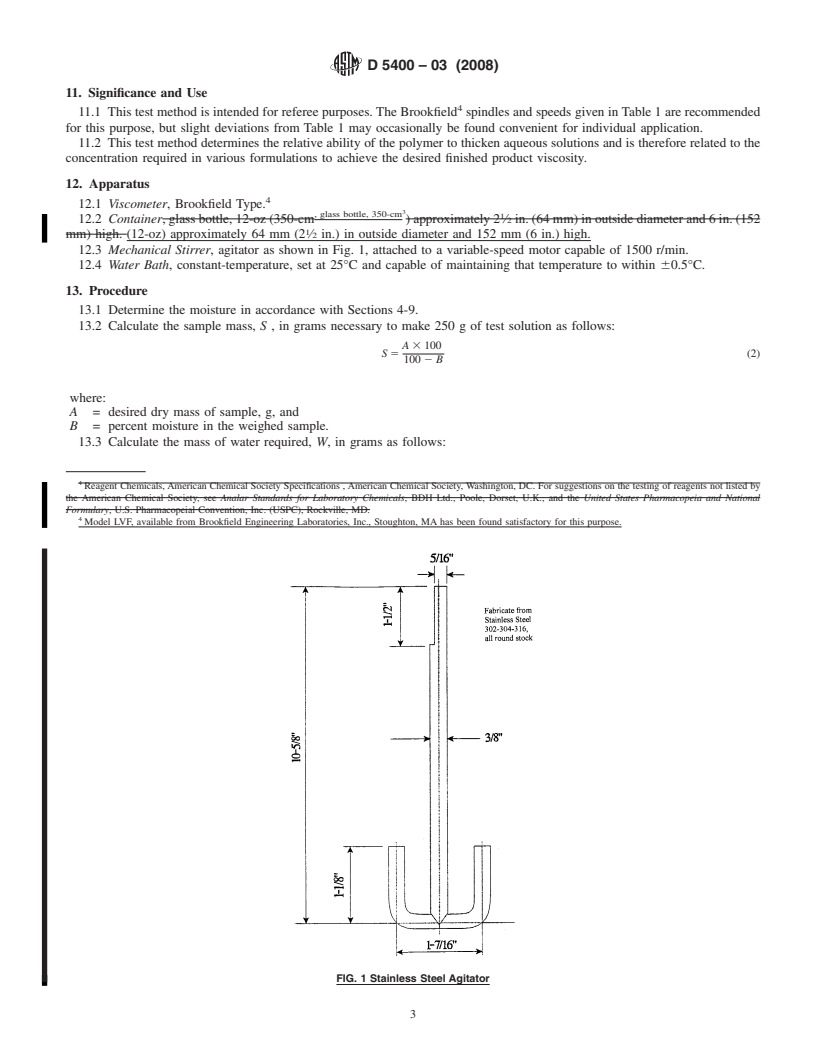 REDLINE ASTM D5400-03(2008) - Standard Test Methods for Hydroxypropylcellulose