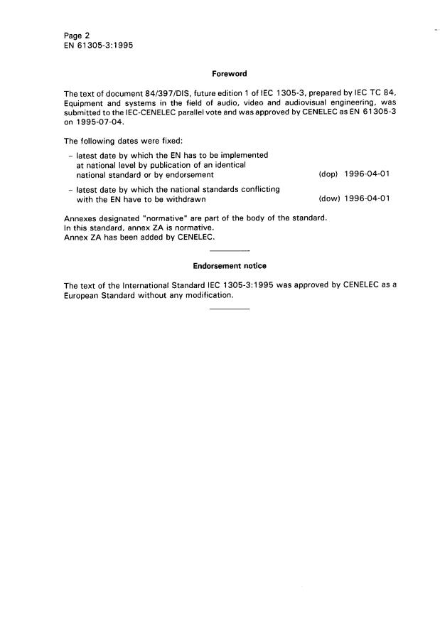 EN 61305-3:1995 EN 61305-3:1999 - Page 4 preview