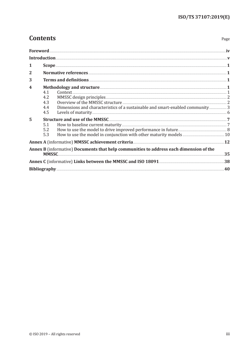 ISO/TS 37107:2019 - Sustainable cities and communities — Maturity model for smart sustainable communities
Released:12/4/2019