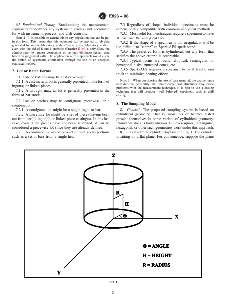 ASTM E826-08 - Standard Practice for Testing Homogeneity of a Metal Lot or Batch in Solid Form by Spark Atomic Emission Spectrometry