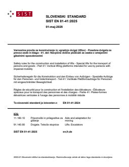 EN 81-41:2025 - Page 1 preview
