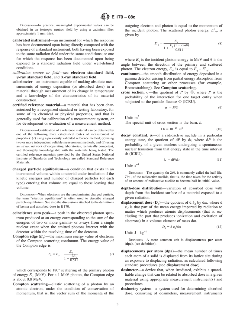 ASTM E170-08c - Standard Terminology Relating to  Radiation Measurements and Dosimetry
