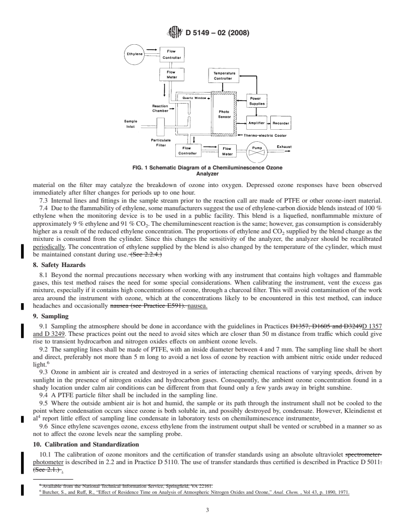 REDLINE ASTM D5149-02(2008) - Standard Test Method for Ozone in the Atmosphere: Continuous Measurement by Ethylene Chemiluminescence