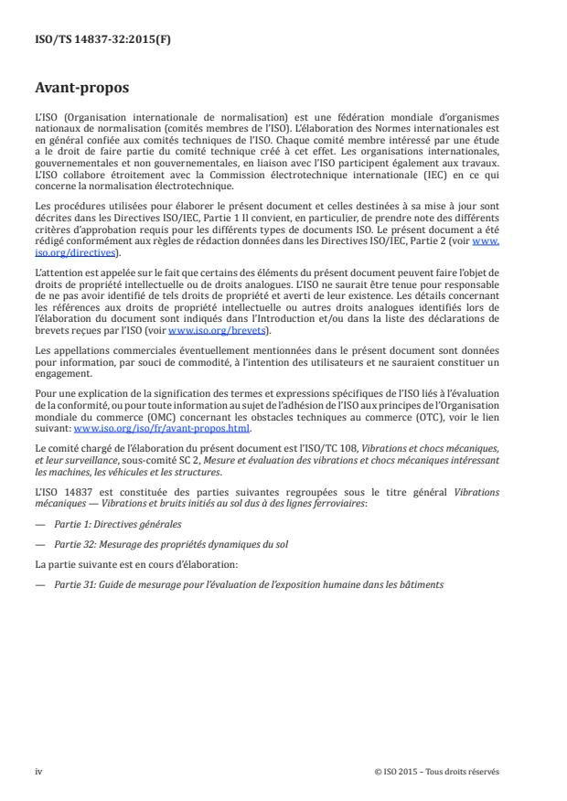 ISO/TS 14837-32:2015 ISO/TS 14837-32:2015 - Vibrations mécaniques -- Vibrations et bruits initiés au sol dus a des lignes ferroviaires - Page 4 preview