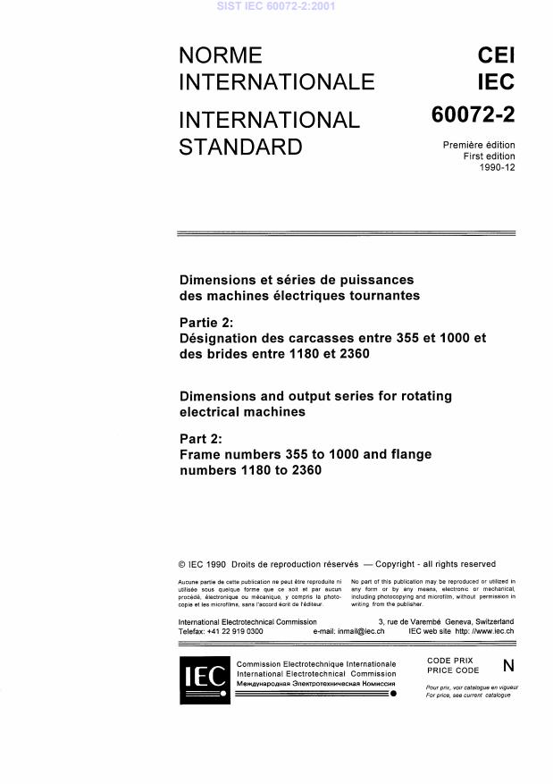 IEC 60072-2:2001
