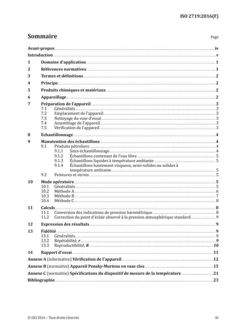 ISO 2719:2016 - Détermination du point d'éclair — Méthode Pensky-Martens en vase clos
Released:2/23/2018
