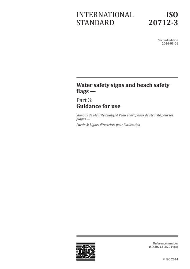 ISO 20712-3:2014 - Water safety signs and beach safety flags
