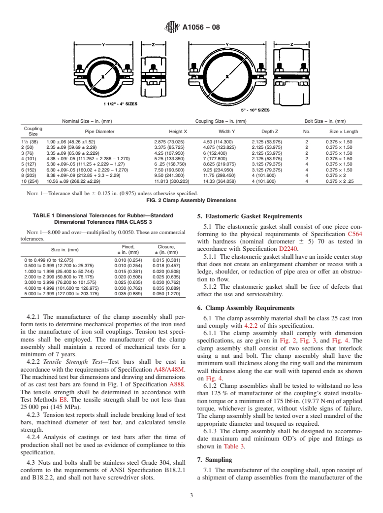 ASTM A1056-08 - Standard Specification for Cast Iron Couplings Used for Joining Hubless Cast Iron Soil Pipe and Fittings