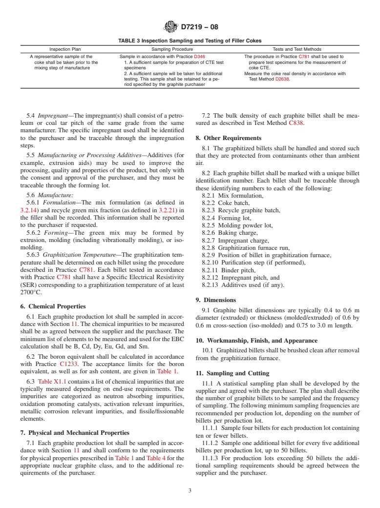 ASTM D7219-08 - Standard Specification for Isotropic and Near-isotropic Nuclear Graphites