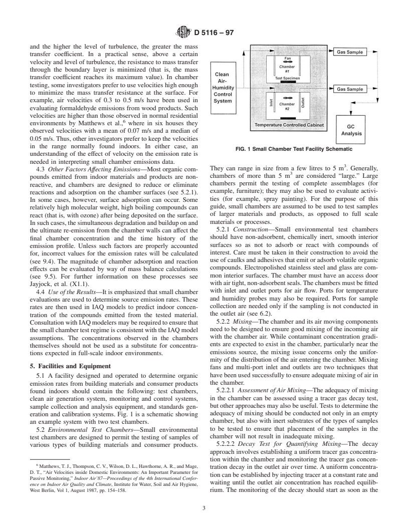 ASTM D5116-97 - Standard Guide for Small-Scale Environmental Chamber Determinations of Organic Emissions from Indoor Materials/Products (Withdrawn 2006)