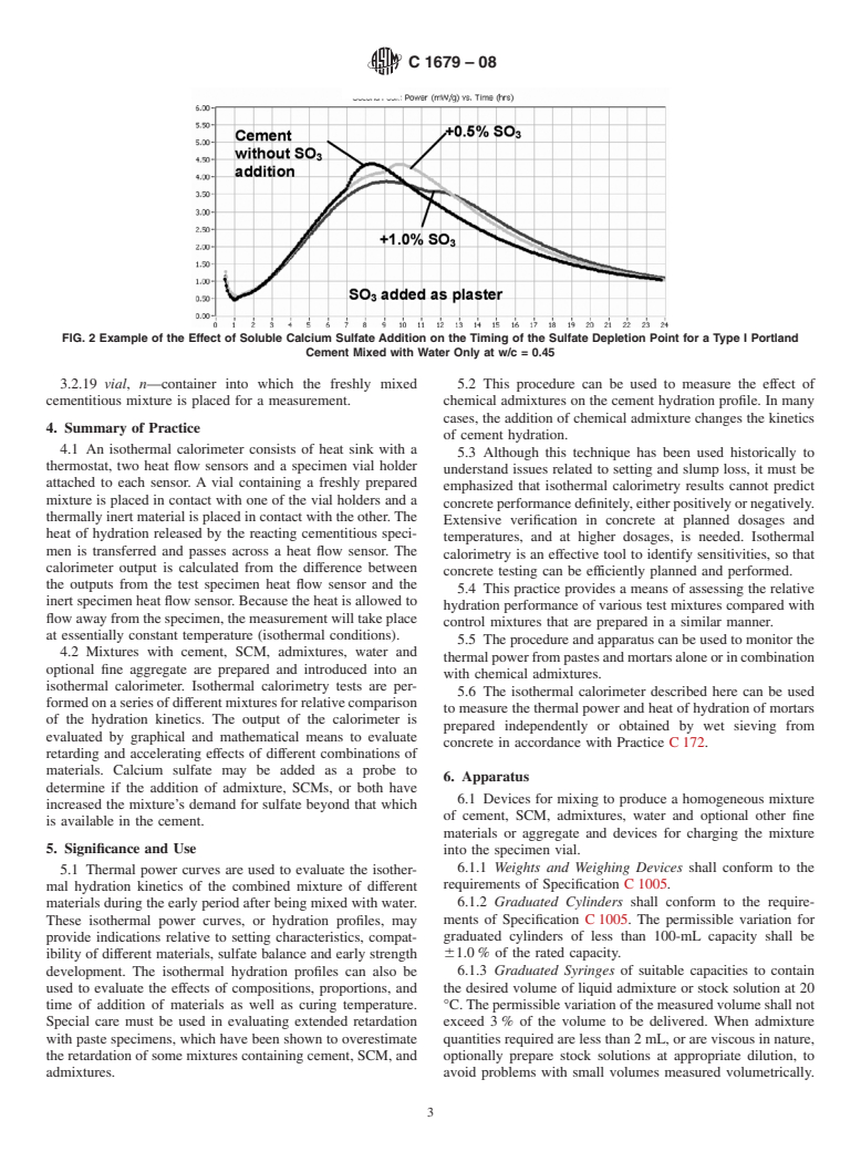 ASTM C1679-08 - Standard Practice for Measuring Hydration Kinetics of Hydraulic Cementitious Mixtures Using Isothermal Calorimetry