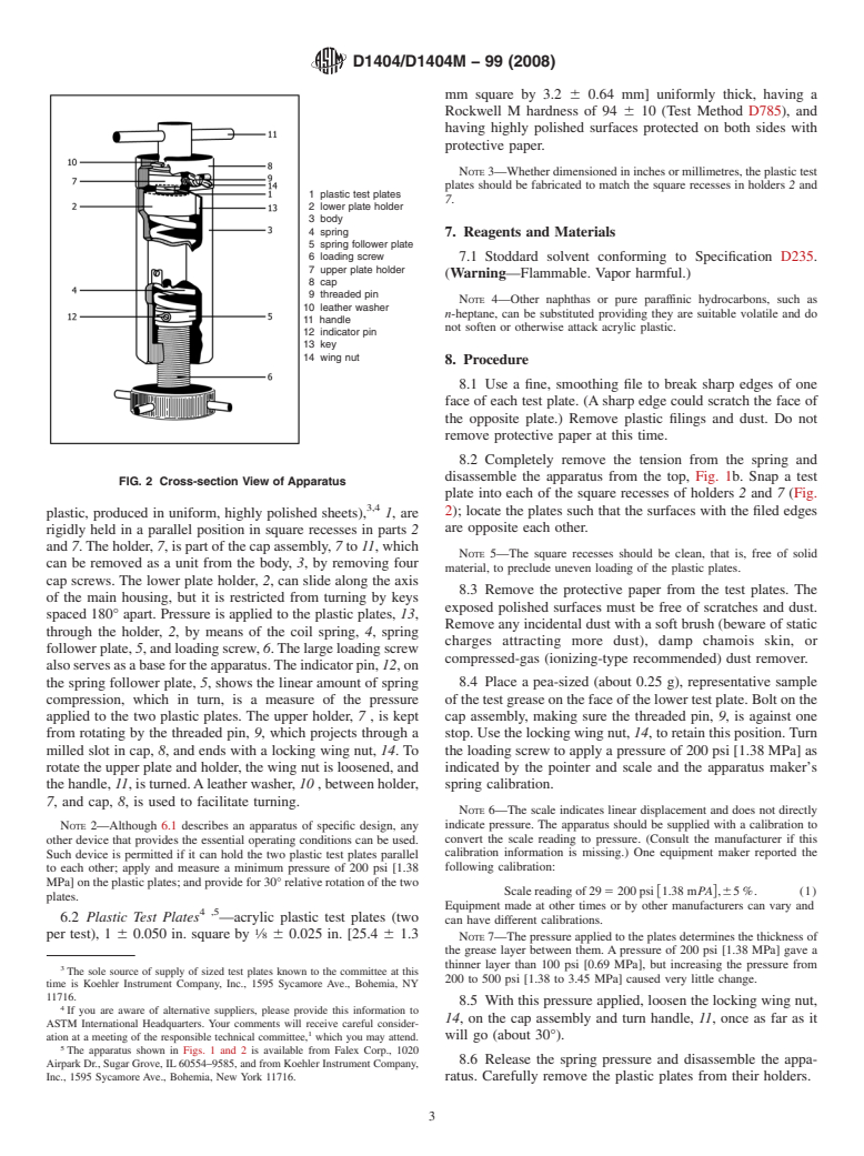 ASTM D1404/D1404M-99(2008) - Standard Test Method for Estimation of Deleterious Particles in Lubricating Grease