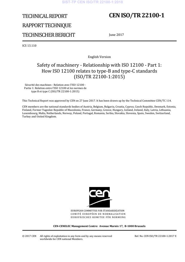 TP CEN ISO/TR 22100-1:2018
