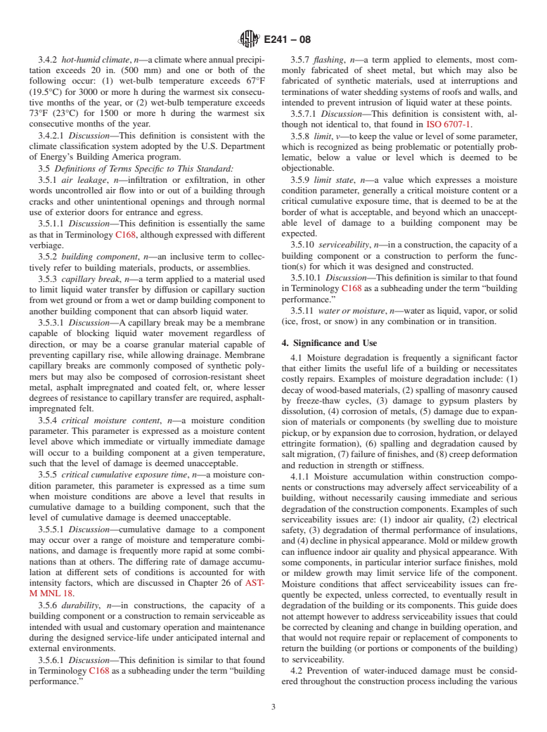 ASTM E241-08 - Standard Guide for Limiting Water-Induced Damage to Buildings