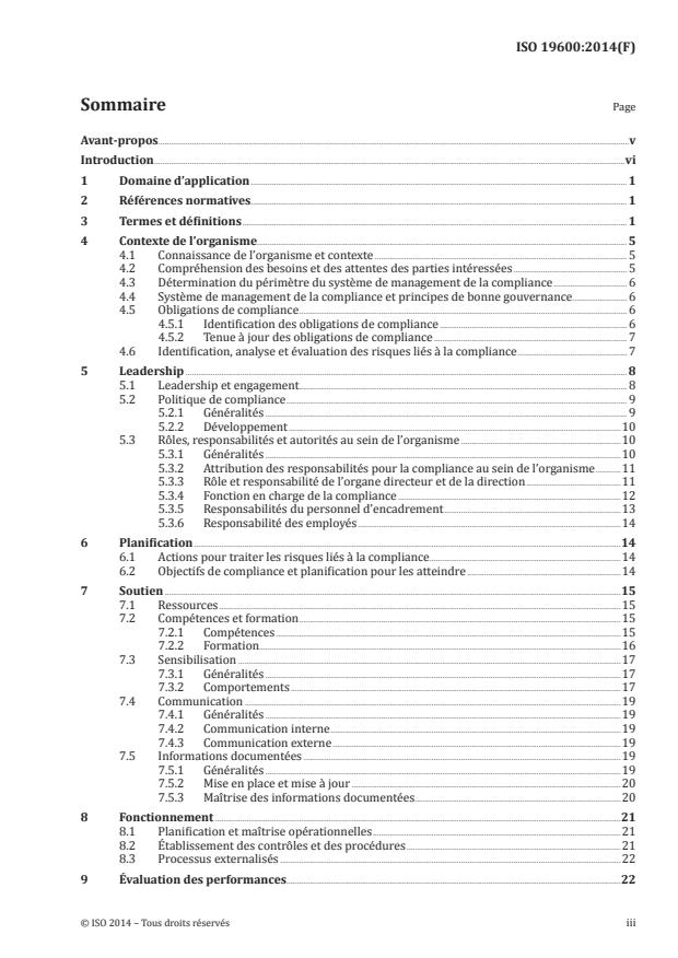 ISO 19600:2014 - Systemes de management de la compliance -- Lignes directrices