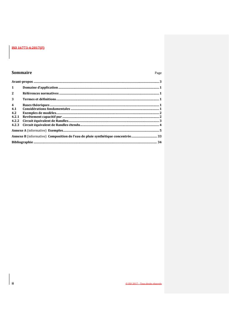 ISO 16773-4:2017 REDLINE ISO 16773-4:2017 - Electrochemical impedance spectroscopy (EIS) on coated and uncoated metallic specimens — Part 4: Examples of spectra of polymer-coated and uncoated specimens
Released:3/20/2017 - Page 2 preview