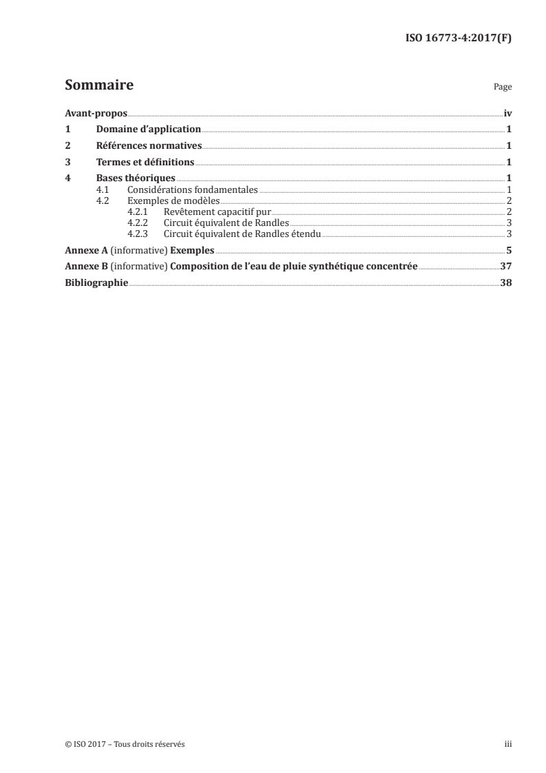 ISO 16773-4:2017 ISO 16773-4:2017 - Spectroscopie d'impédance électrochimique (SIE) sur des éprouvettes métalliques revêtues et non revêtues — Partie 4: Exemples de spectres d'éprouvettes revêtues de polymères et non revêtues
Released:3/20/2017 - Page 3 preview