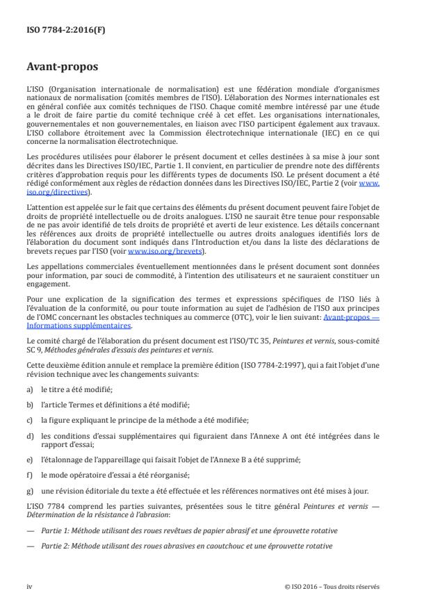 ISO 7784-2:2016 ISO 7784-2:2016 - Peintures et vernis -- Détermination de la résistance à l'abrasion - Page 4 preview