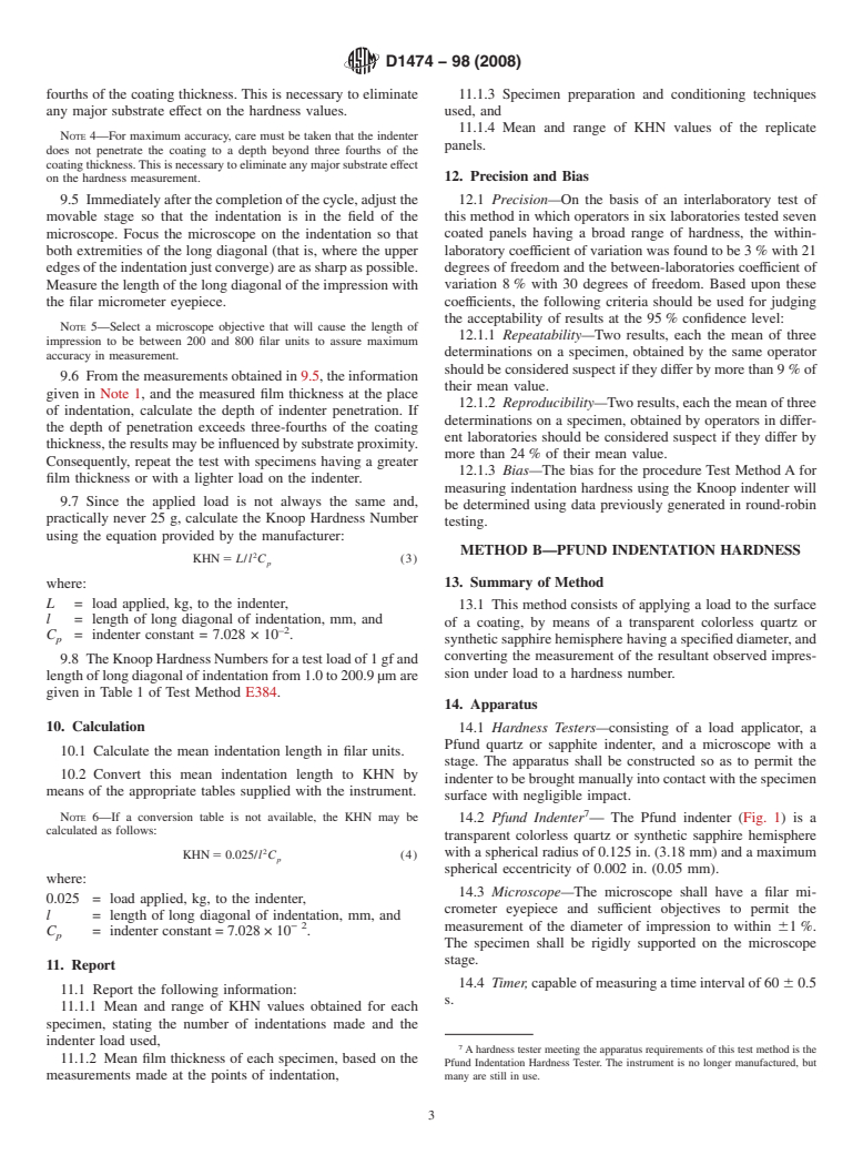 ASTM D1474-98(2008) - Standard Test Methods for  Indentation Hardness of Organic Coatings