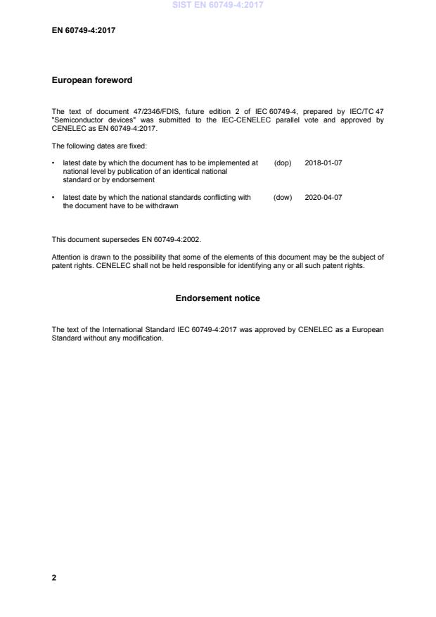 EN 60749-4:2017 EN 60749-4:2017 - Page 4 preview