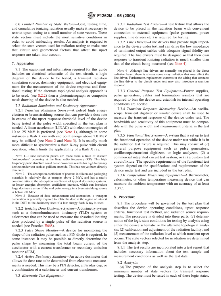 ASTM F1262M-95(2008) - Standard Guide for  Transient Radiation Upset Threshold Testing of Digital Integrated Circuits (Metric)