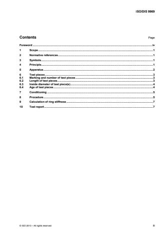 ISO 9969:2016 - Thermoplastics pipes -- Determination of ring stiffness