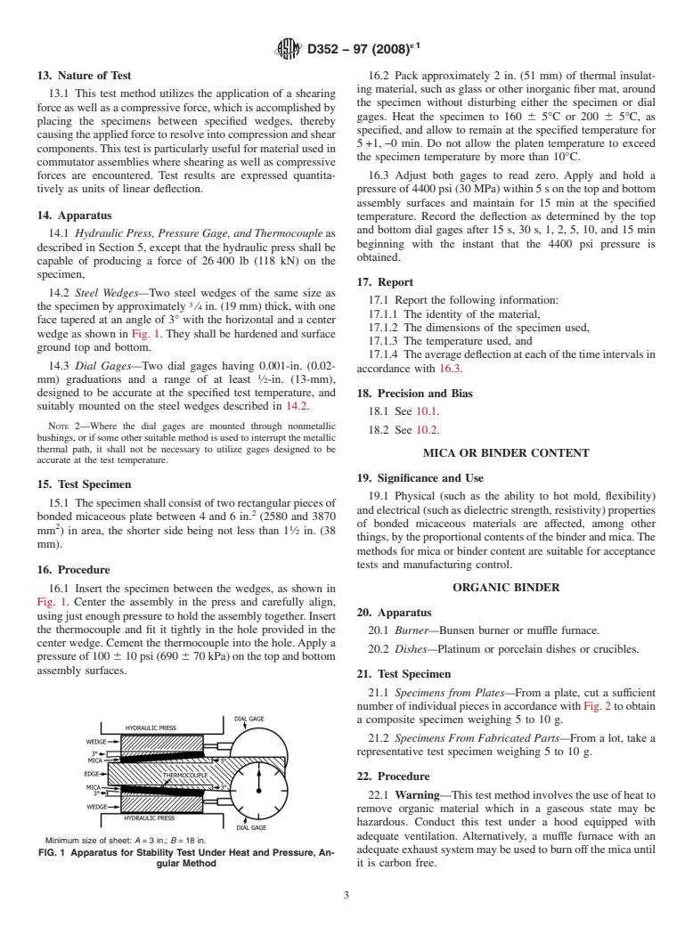 ASTM D352-97(2008)e1 - Standard Test Methods for  Pasted Mica Used in Electrical Insulation