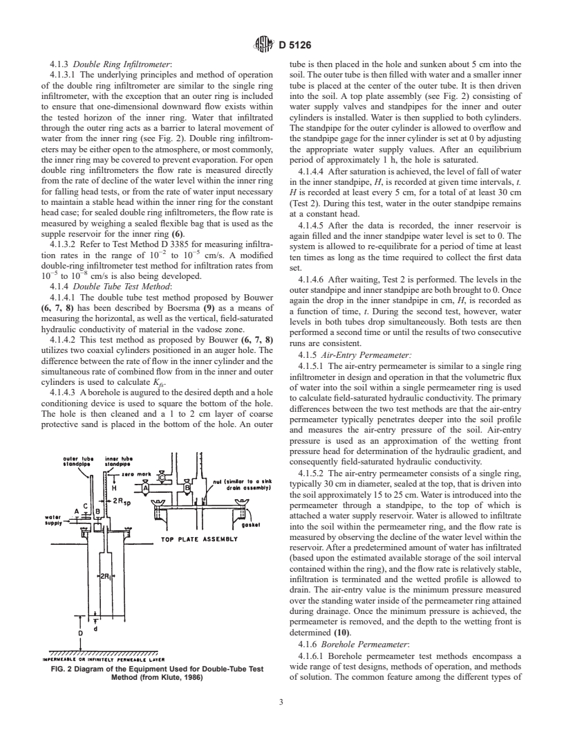 ASTM D5126-90(1998)e1 - Standard Guide for Comparison of Field Methods for Determining Hydraulic Conductivity in the Vadose Zone