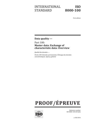 ISO 8000-100:2016 - Data quality