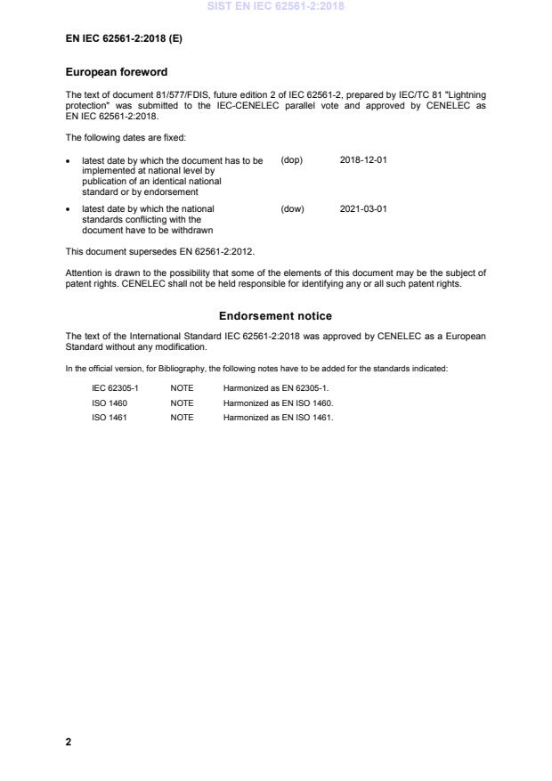 SIST EN IEC 62561-2:2018 SIST EN IEC 62561-2:2018 - Page 4 preview