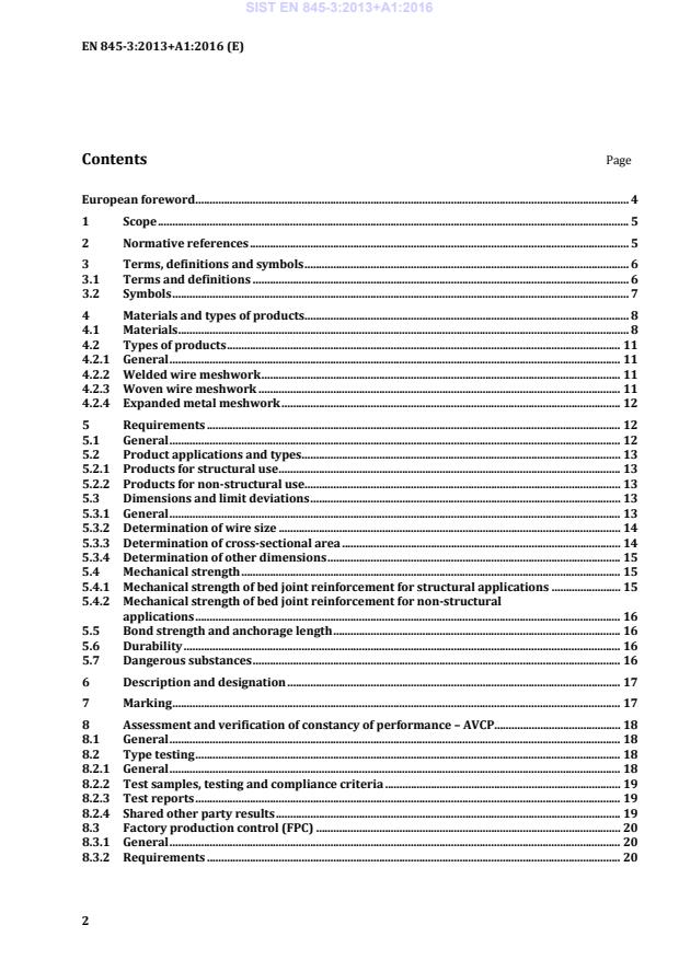 SIST EN 845-3:2013+A1:2016 SIST EN 845-3:2013+A1:2016 - Page 4 preview
