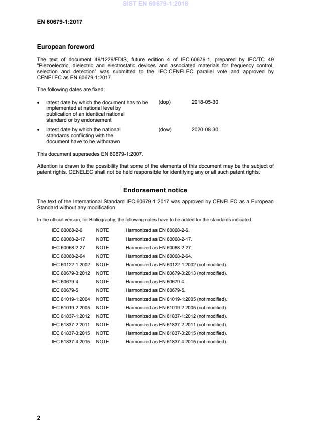 EN 60679-1:2017 EN 60679-1:2018 - Page 4 preview
