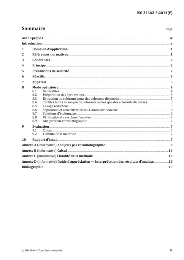 ISO 24362-3:2014 - Textiles -- Méthodes de détermination de certaines amines aromatiques dérivées de colorants azoiques