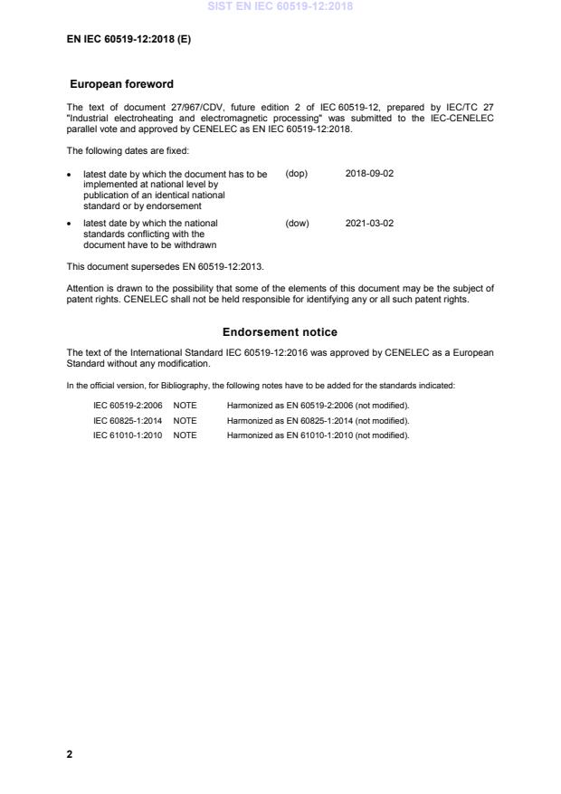 SIST EN IEC 60519-12:2018 SIST EN IEC 60519-12:2018 - Page 4 preview