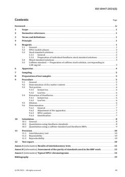 ISO 18447:2021 - Tea -- Determination of theaflavins in black tea -- Method using high performance liquid chromatography - Page 3 preview