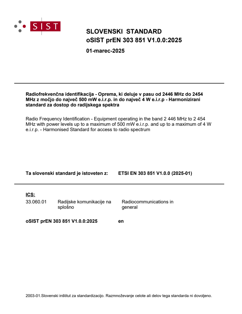 prEN 303 851 V1.0.0:2025