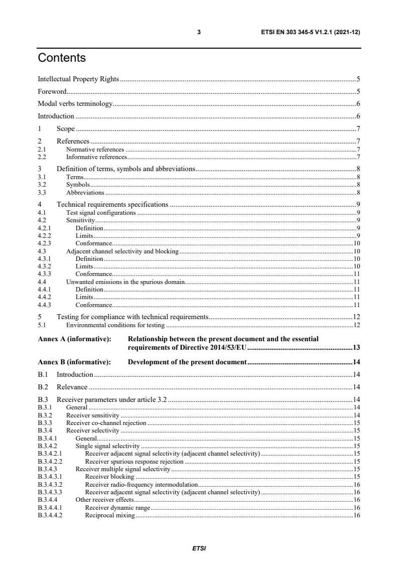 ETSI EN 303 345-5 V1.2.1 (2021-12) - Broadcast Sound Receivers; Part 5: DRM broadcast sound service; Harmonised Standard for access to radio spectrum