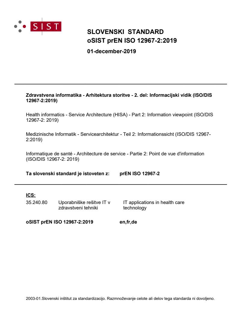 prEN ISO 12967-2:2019 - BARVE