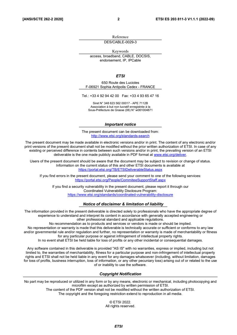 SIST ES 203 811-3 V1.1.1:2023 ETSI ES 203 811-3 V1.1.1 (2022-09) - <empty> - Page 2 preview