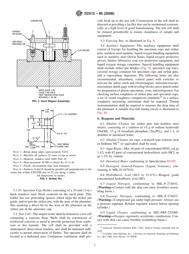 ASTM D2512-95(2008) - Standard Test Method for  Compatibility of Materials with Liquid Oxygen (Impact Sensitivity Threshold and Pass-Fail Techniques) (Withdrawn 2017)